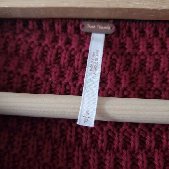 Free People Far from Here Crochet Midi Skirt in Red Combo Size S - Picture 4 of 4